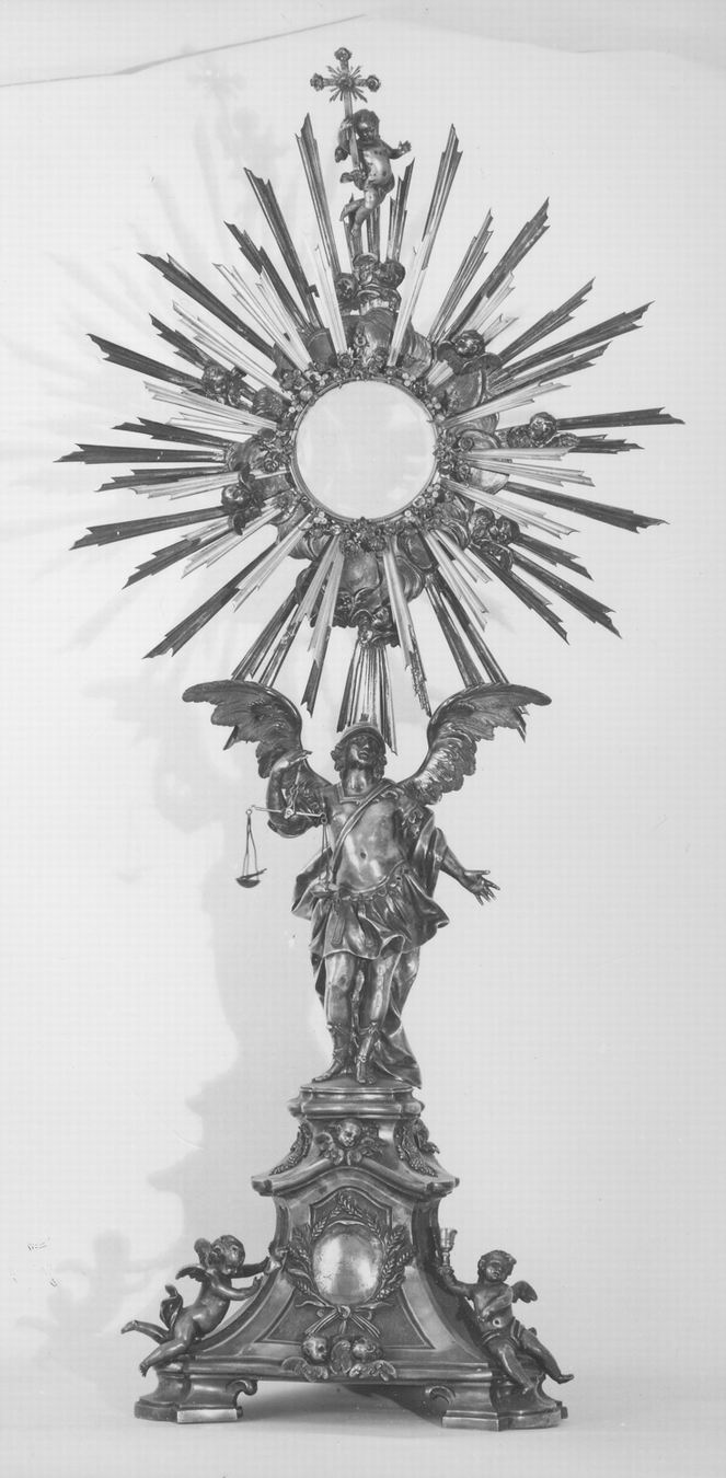 ostensorio - a raggiera di Piò Angelo, Gambari Bonaventura (sec. XVIII)
