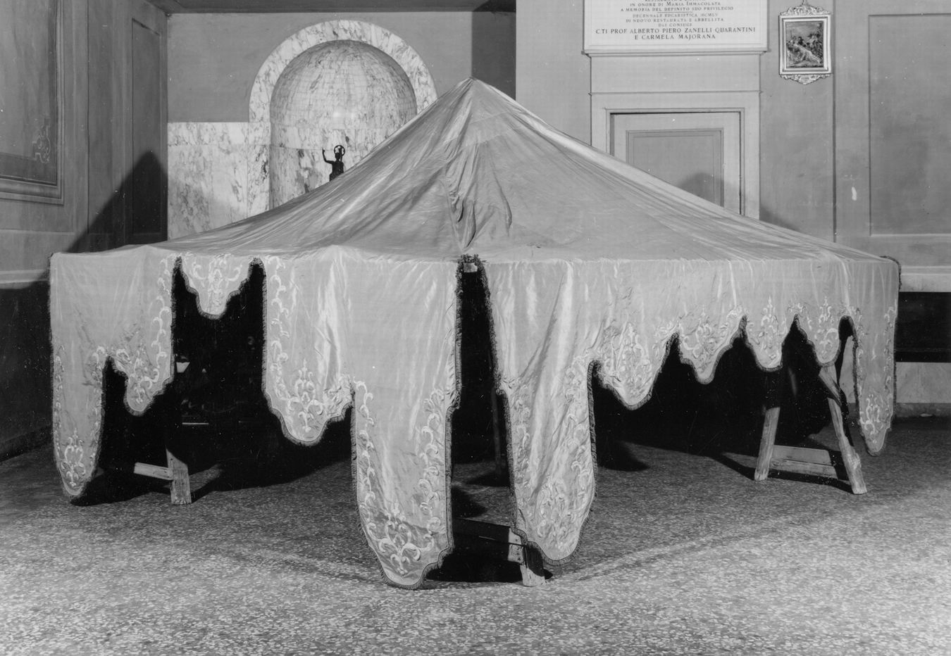 baldacchino - manifattura emiliana (fine/inizio secc. XVII/ XVIII)