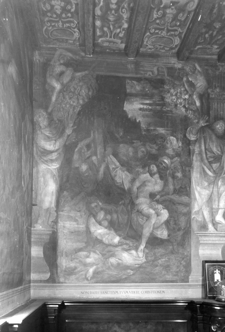 deposizione di Cristo nel sepolcro (dipinto, elemento d'insieme) di Albani Francesco (attribuito) (secc. XVI/ XVII)