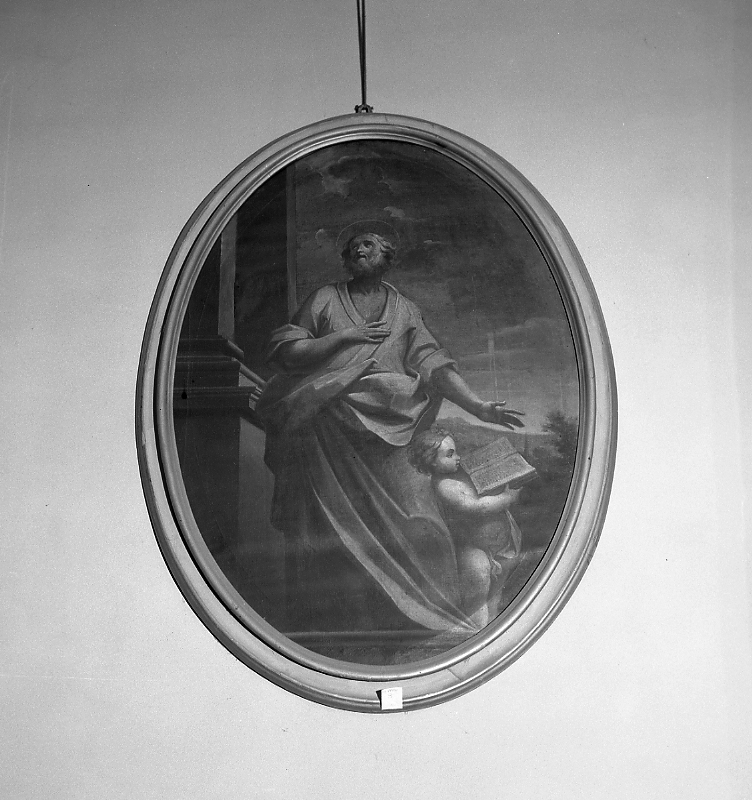 San Matteo Evangelista (dipinto, elemento d'insieme) di Carretti Domenico (primo quarto sec. XVIII)