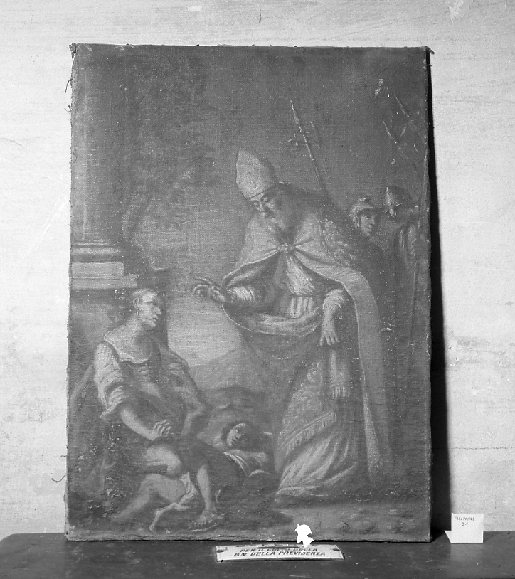 San Biagio guarisce un fanciullo (dipinto) - ambito emiliano-romagnolo (sec. XVIII)