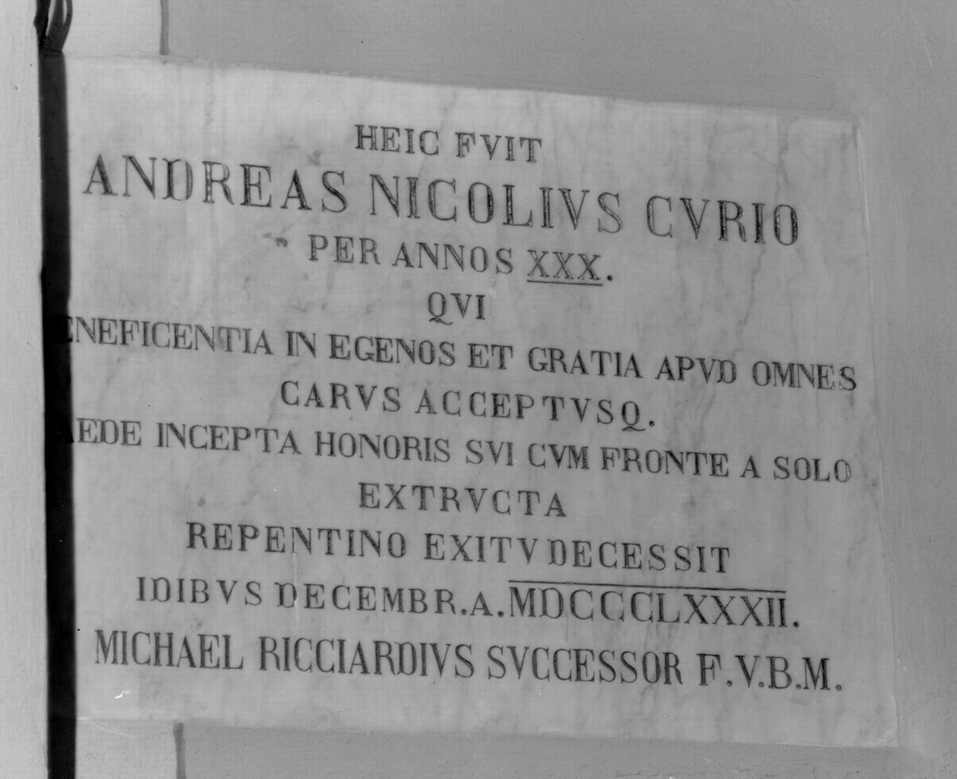 lapide - manifattura emiliana (sec. XIX)