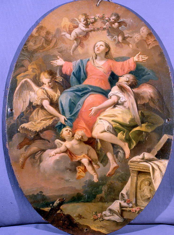 Assunzione della Madonna (dipinto) di Bertuzzi Nicola detto Anconetano (attribuito) (sec. XVIII)