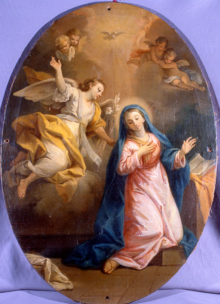 Annunciazione (dipinto) di Bertuzzi Nicola detto Anconetano (attribuito) (sec. XVIII)