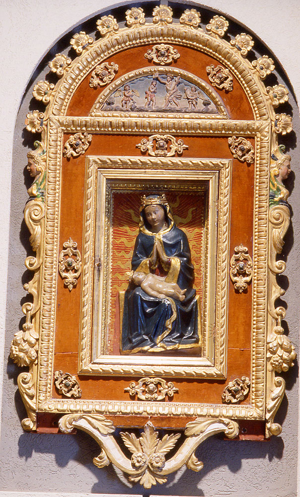 cornice, elemento d'insieme - manifattura emiliana (sec. XVI)