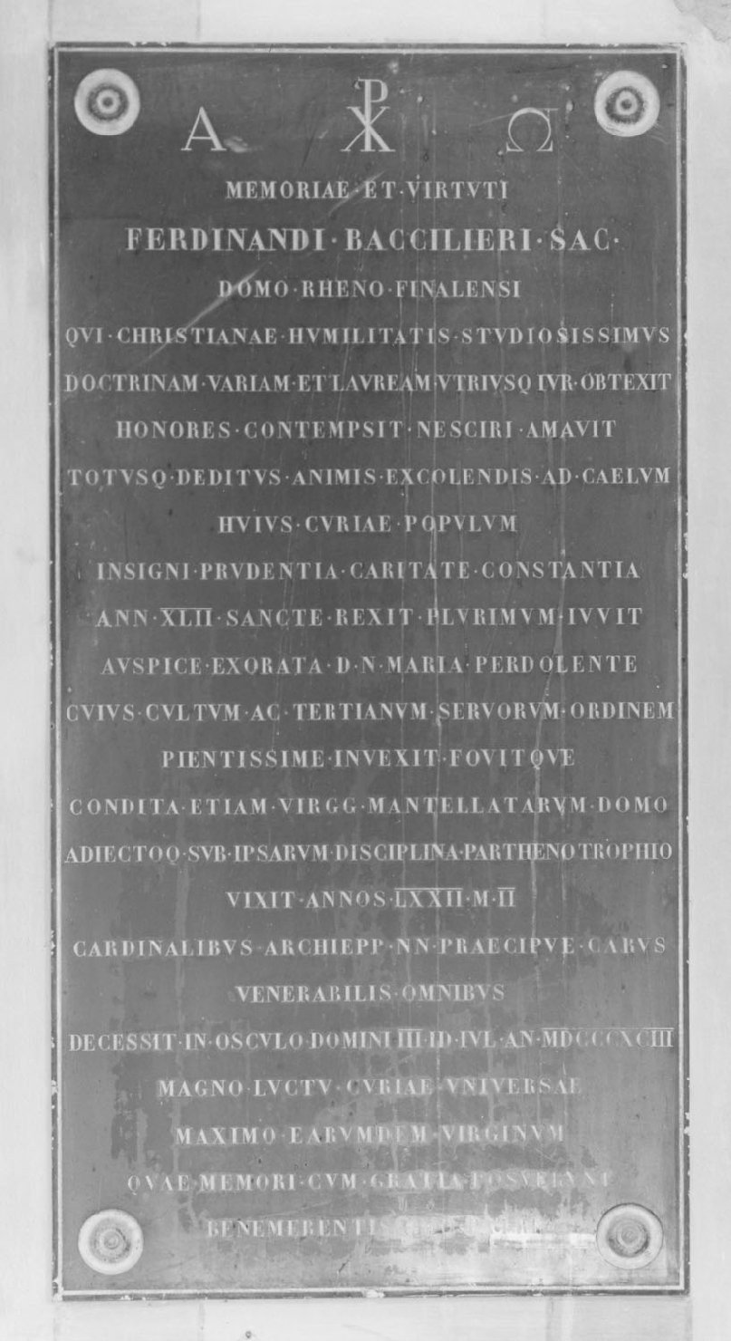 lapide - manifattura emiliana (sec. XIX)