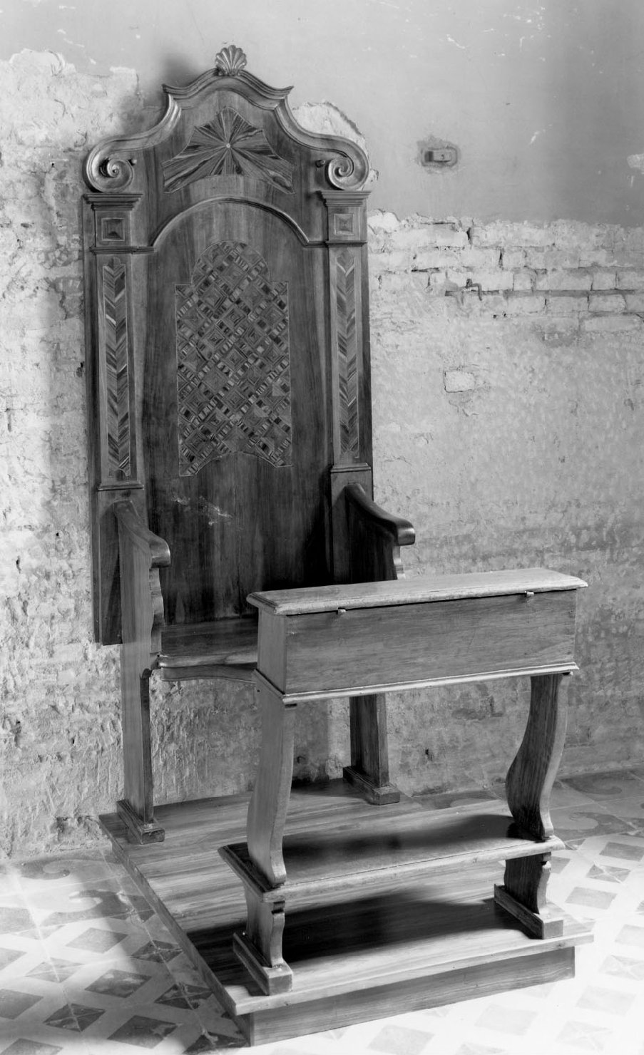 stalli del coro, frammento - manifattura emiliana (sec. XVIII)