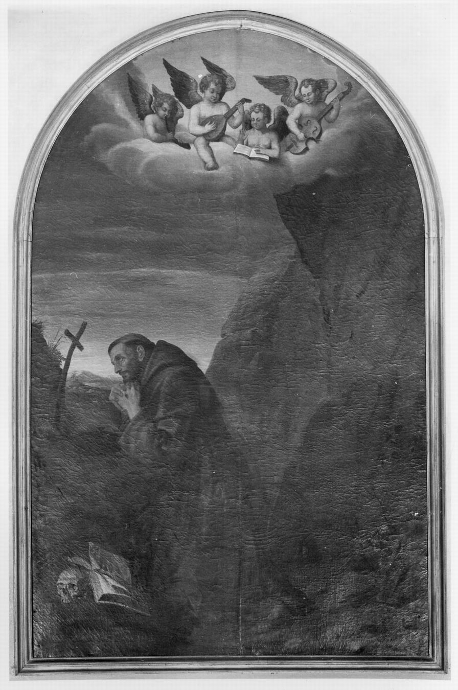 San Francesco d'Assisi in preghiera (dipinto) di Frattini Gaetano (attribuito) (sec. XVIII)