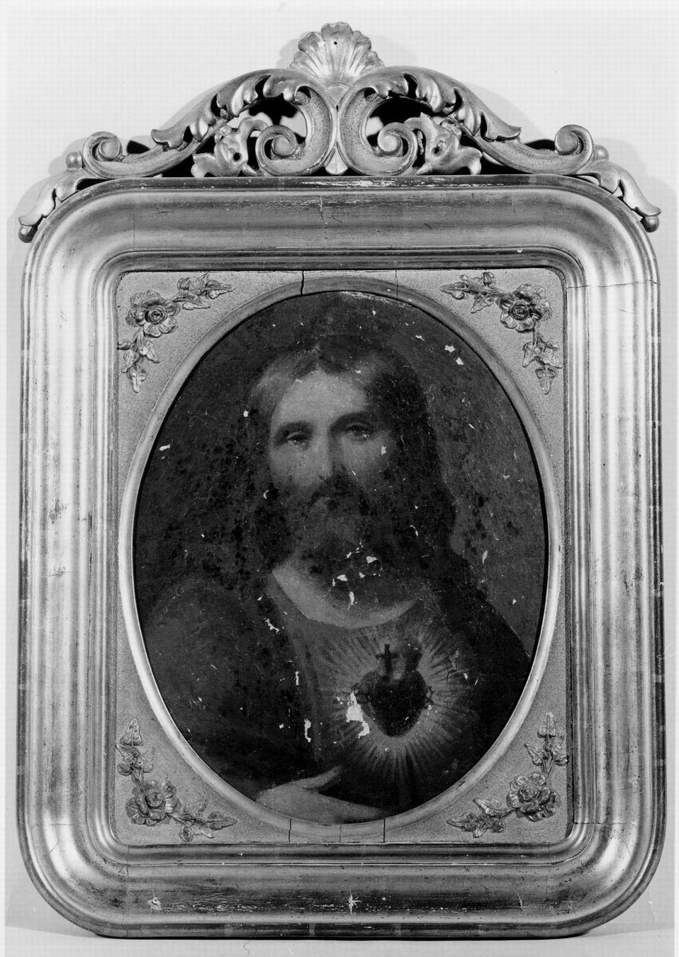 Sacro Cuore di Gesù (quadro d'altare) - manifattura emiliana (sec. XIX)