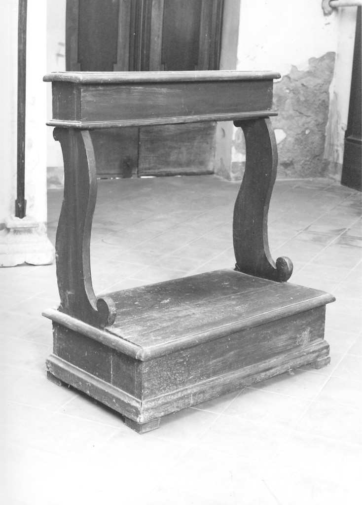 inginocchiatoio - manifattura emiliana (secc. XVIII/ XIX)