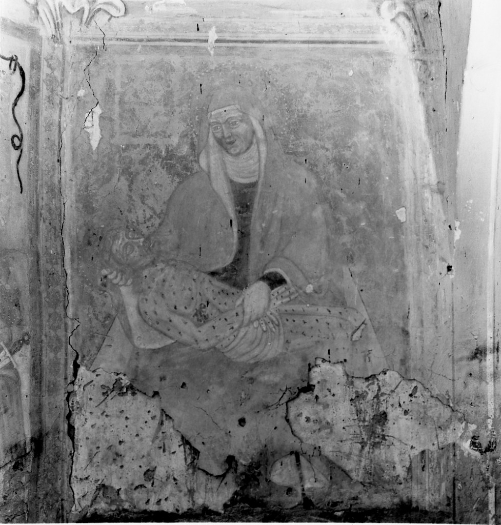 Pietà (dipinto, elemento d'insieme) - ambito emiliano (secc. XV/ XVI)