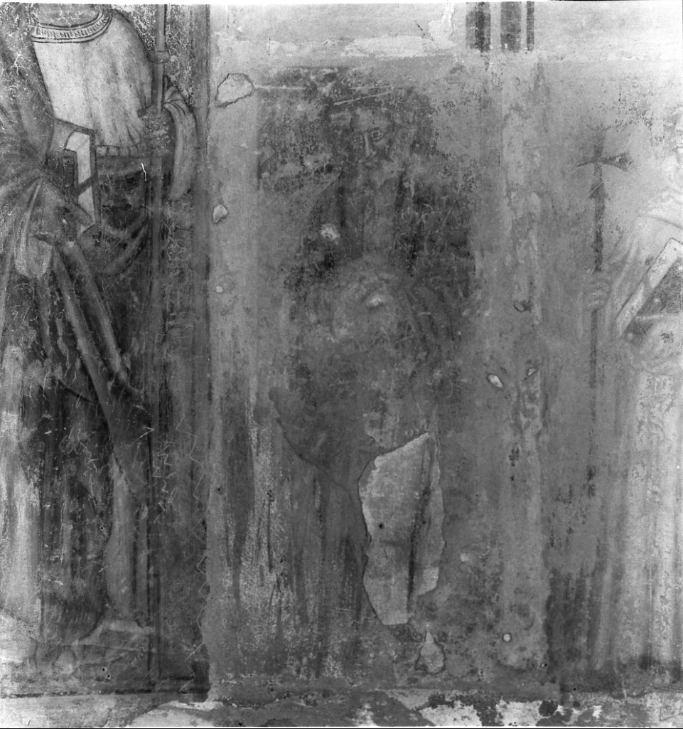 Santo (dipinto, elemento d'insieme) - ambito emiliano (secc. XV/ XVI)