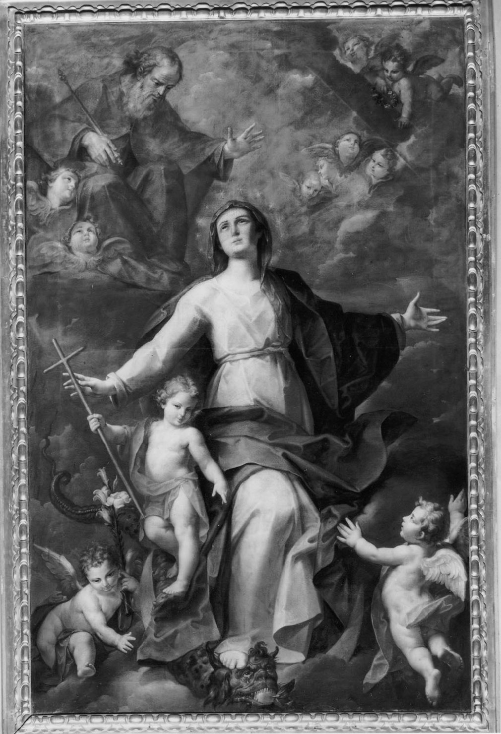 Immacolata concezione (dipinto, opera isolata) di Marchesi Giuseppe detto Sansone (seconda metà sec. XVIII)