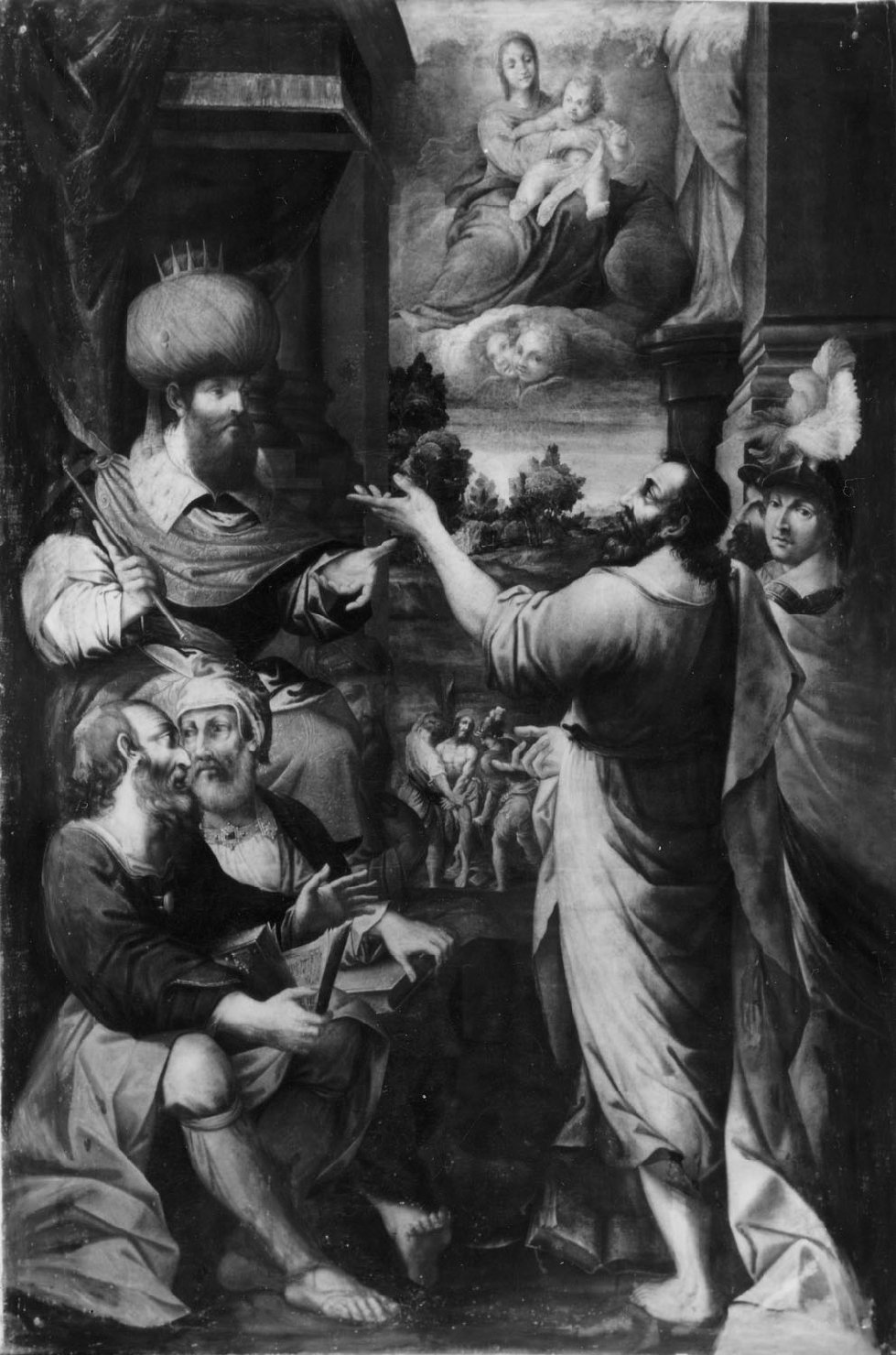 San Bartolomeo davanti al tiranno (dipinto, opera isolata) - ambito emiliano (sec. XVII)