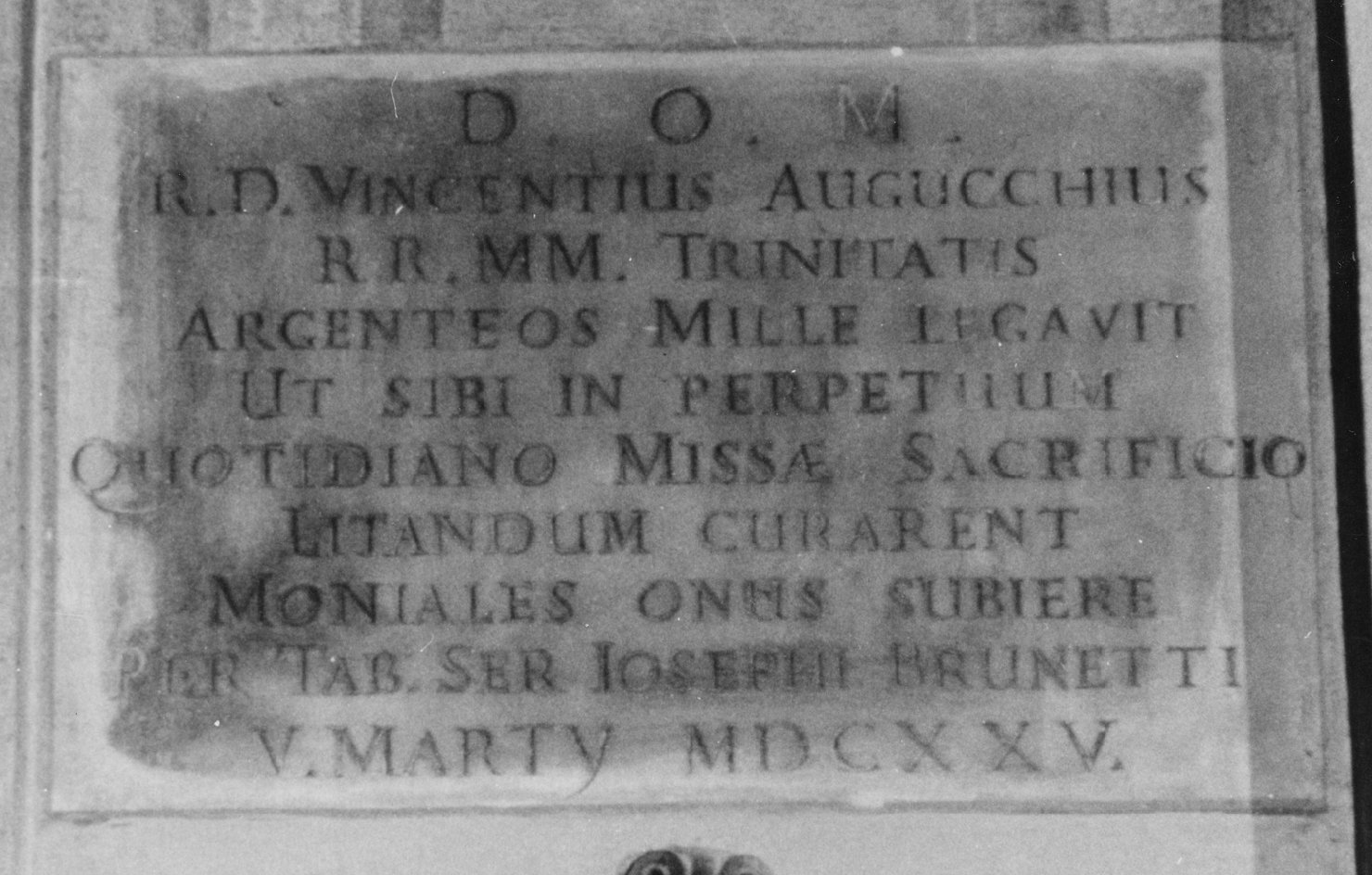 lapide, opera isolata - bottega bolognese (inizio sec. XVIII)