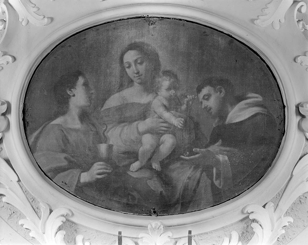 Madonna del rosario con San Domenico e San Benedetto da Norcia (dipinto, opera isolata) di Crespi Giuseppe Maria detto Spagnolo (prima metà sec. XVIII)