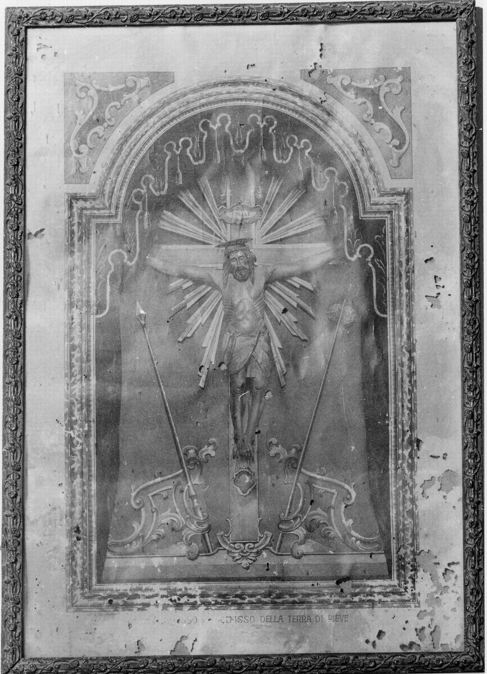 Crocifisso di Pieve di Cento, Cristo Crocifisso (incisione) - ambito emiliano (sec. XIX)