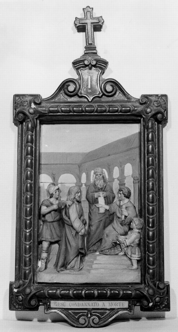 stazioni della Via Crucis (rilievo, insieme) - manifattura milanese (sec. XX)