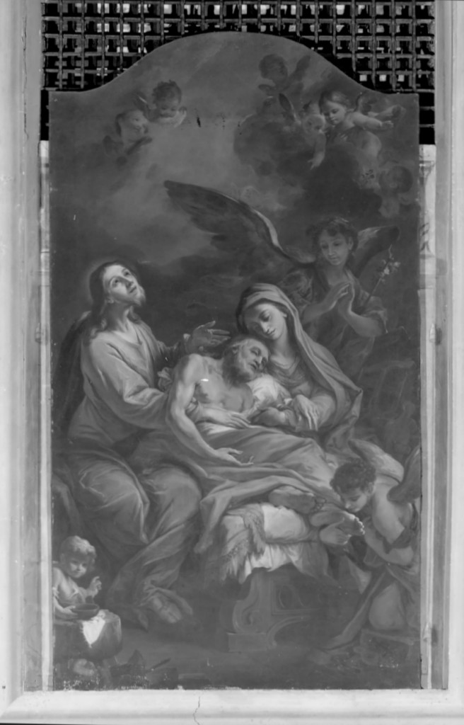 morte di San Giuseppe (dipinto, elemento d'insieme) di Ghedini Giuseppe Antonio (sec. XVIII)