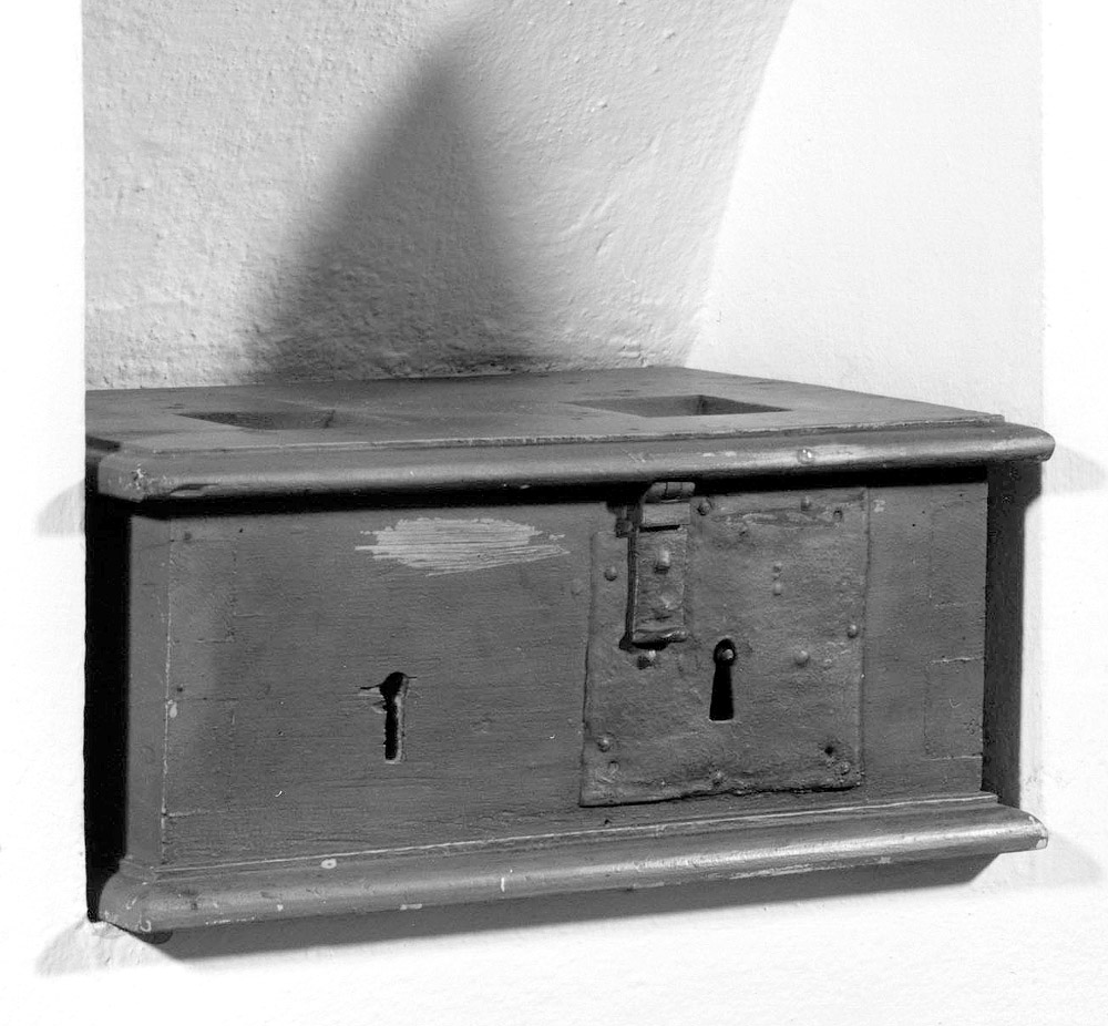 cassetta per elemosine - produzione emiliana (seconda metà sec. XIX)