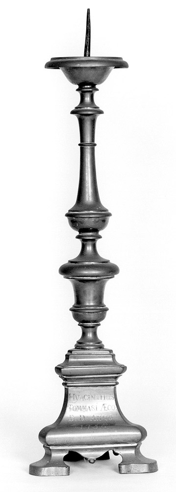 candeliere d'altare - produzione emiliana (sec. XVIII)