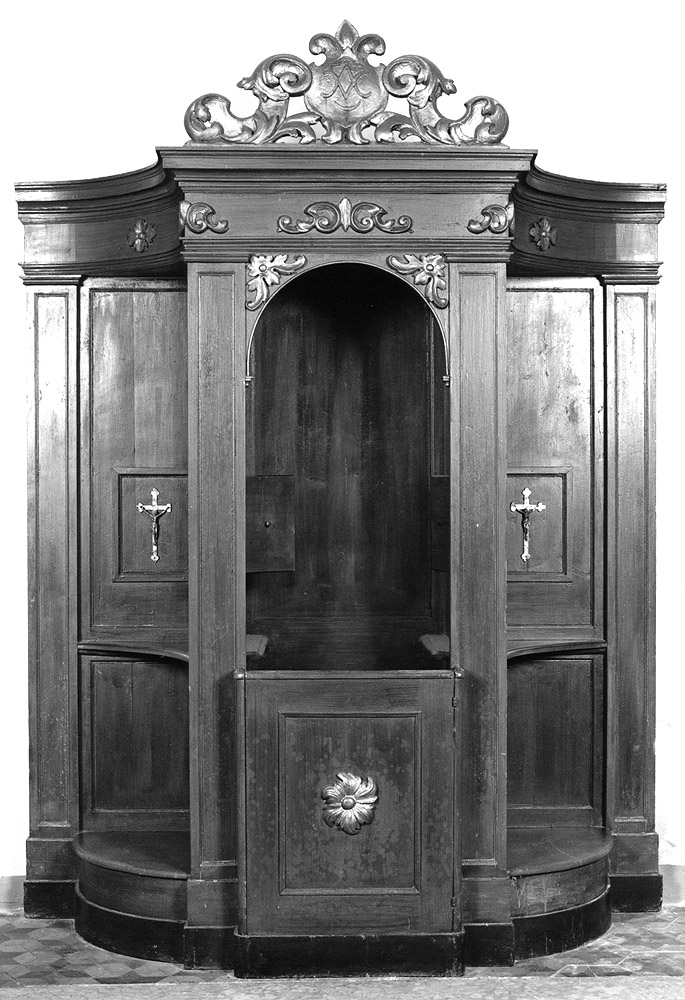 confessionale - manifattura emiliana (metà sec. XIX)