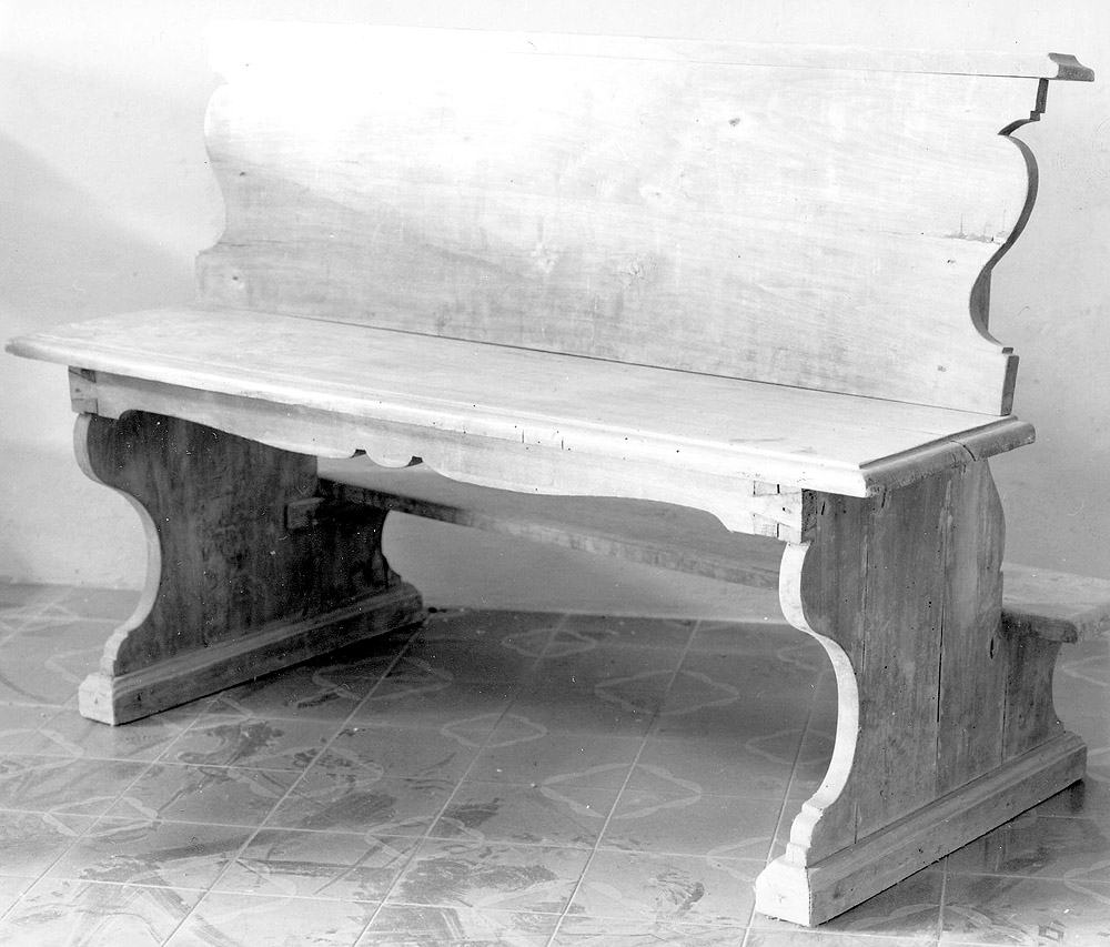 banco da chiesa - produzione emiliana (ultimo quarto sec. XVIII)