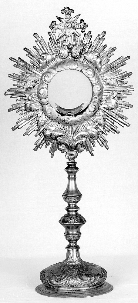 ostensorio - a raggiera - manifattura emiliana (sec. XVIII)