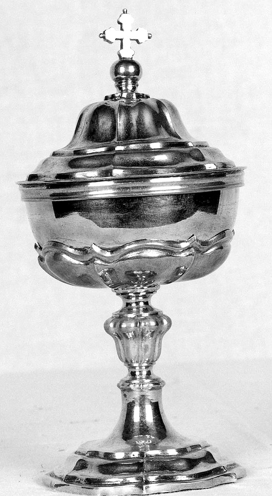 pisside da viatico - manifattura romana (sec. XVIII)