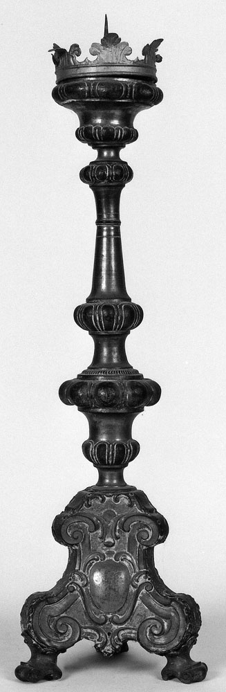 candeliere d'altare - produzione emiliana (metà sec. XVIII)