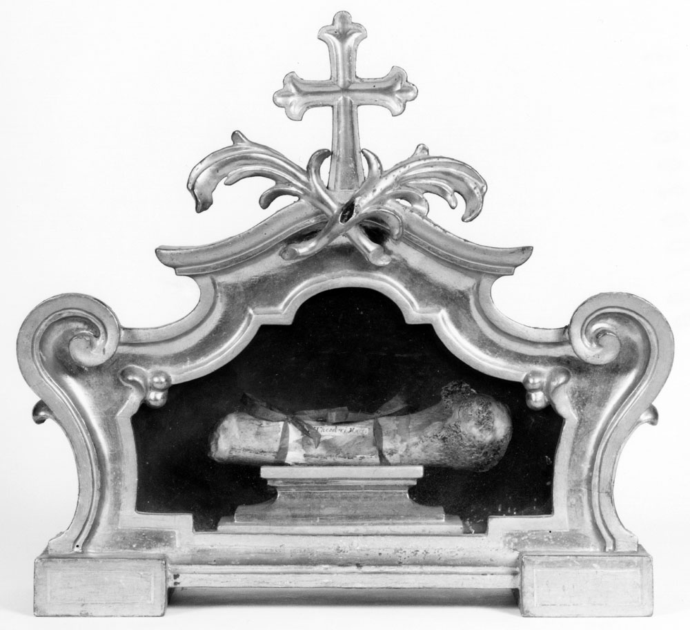 reliquiario a teca - a urna - manifattura emiliana (metà sec. XVIII)