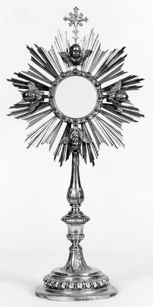 ostensorio - a raggiera - manifattura emiliana (ultimo quarto sec. XVIII)