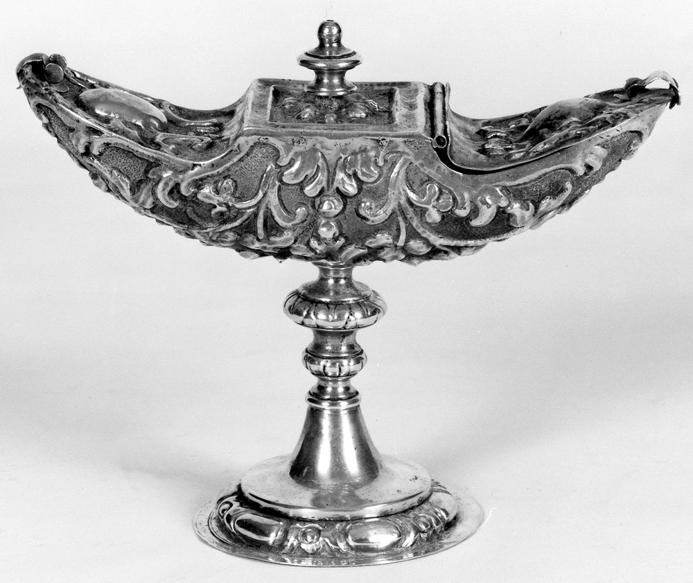 navicella portaincenso - a lucerna - manifattura emiliana (prima metà sec. XVIII)