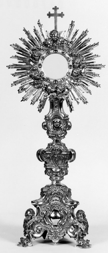 ostensorio - a raggiera - manifattura emiliana (sec. XVIII)