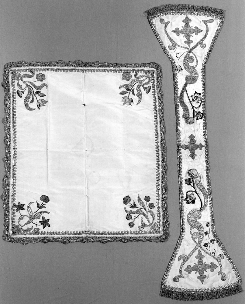 paramento liturgico, insieme - manifattura emiliana (ultimo quarto sec. XIX)