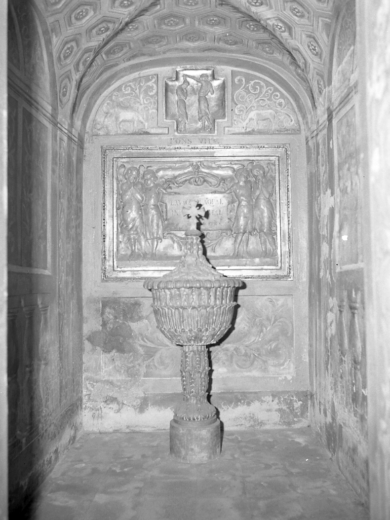 fonte battesimale - bottega emiliano-romagnola (prima metà sec. XX)