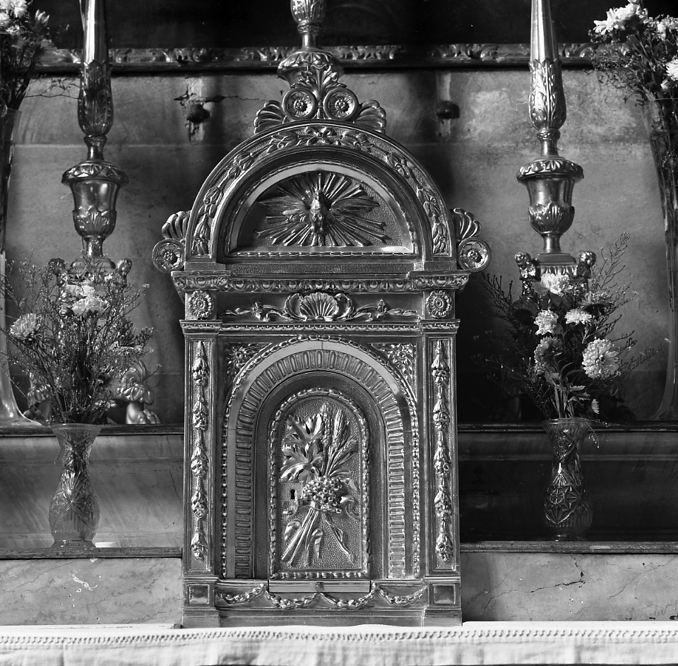 tabernacolo - a frontale architettonico - bottega emiliano-romagnola (sec. XIX)