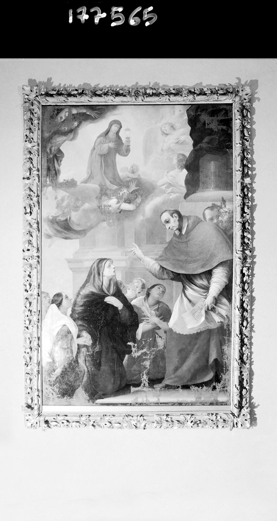 San Carlo Borromeo e le pie donne (dipinto) di Viani Giovannino Maria (attribuito) (sec. XVII)