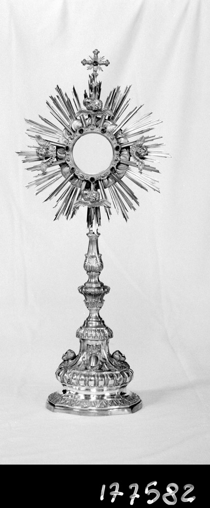 ostensorio - a raggiera - manifattura emiliana (seconda metà sec. XIX)