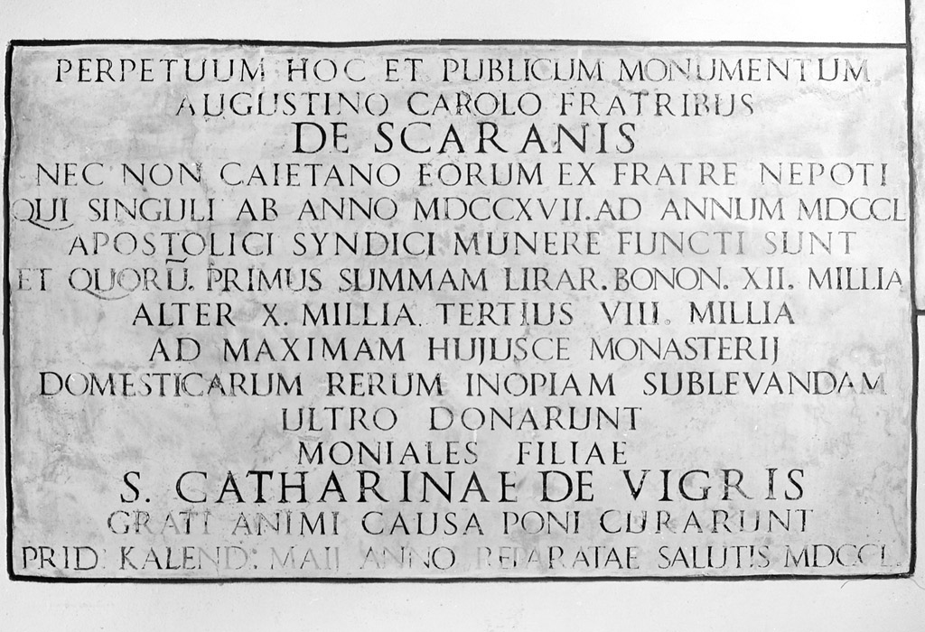 lapide commemorativa - manifattura bolognese (sec. XVIII)