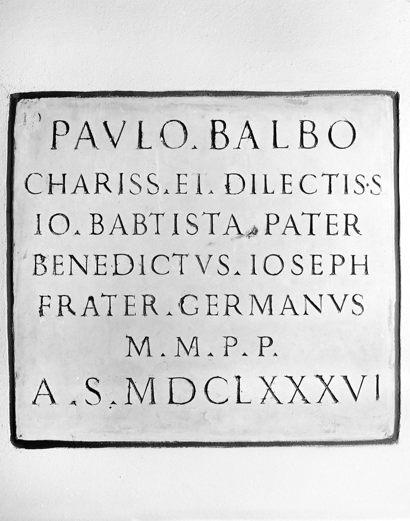 lapide tombale - manifattura bolognese (sec. XVII)