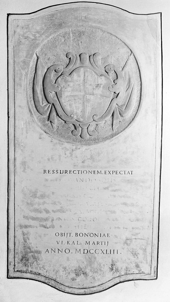 lapide tombale - manifattura bolognese (sec. XVIII)