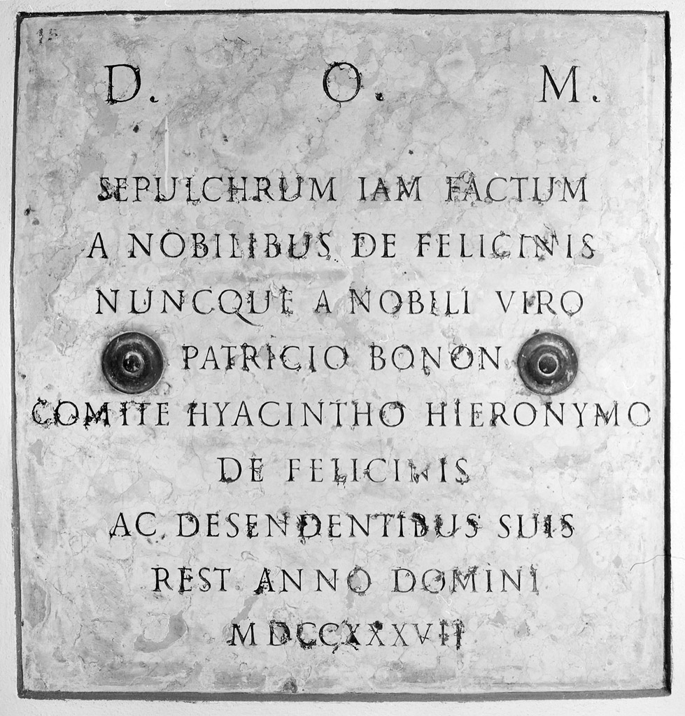 lapide tombale - manifattura bolognese (sec. XVIII)