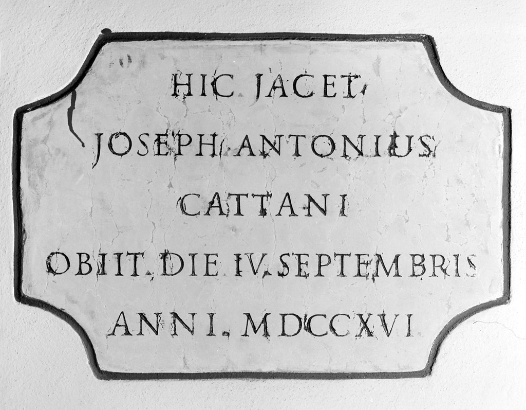 lapide tombale - manifattura bolognese (sec. XVIII)