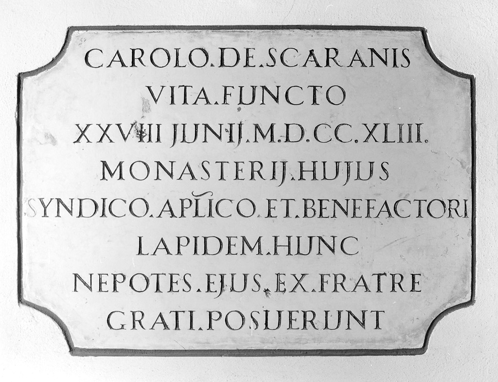 lapide tombale - manifattura bolognese (sec. XVIII)