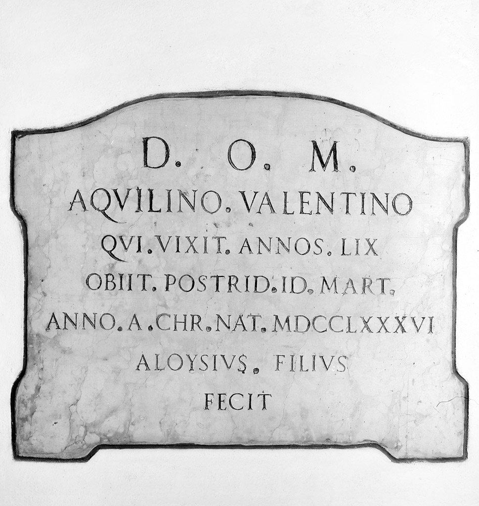 lapide tombale - manifattura bolognese (sec. XVIII)