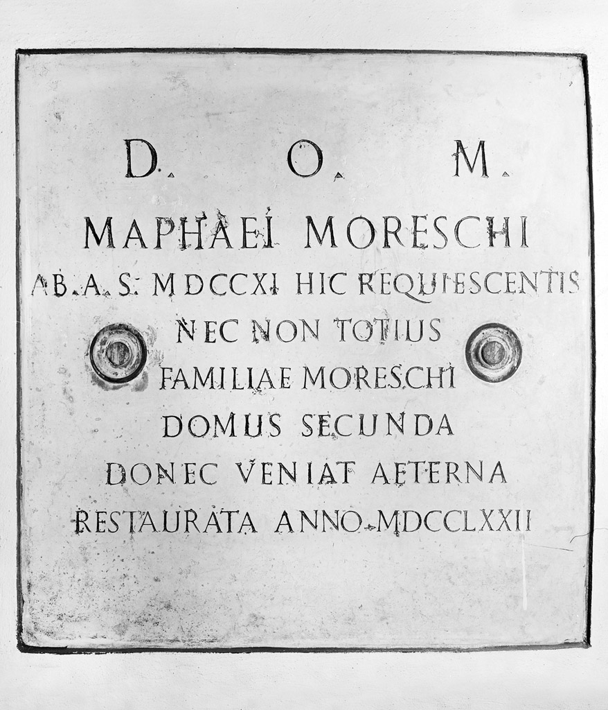 lapide tombale - manifattura bolognese (sec. XVIII)