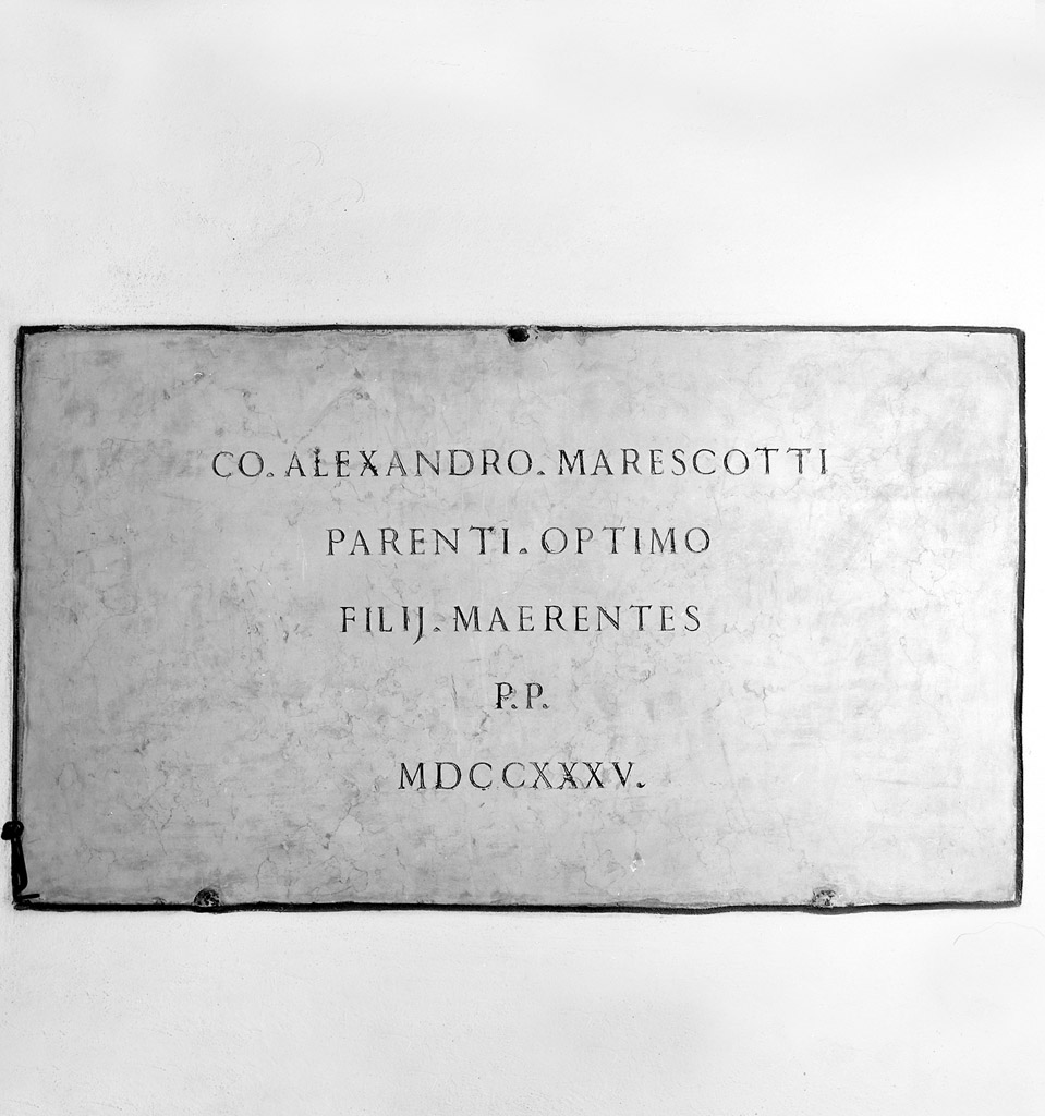 lapide tombale - manifattura bolognese (sec. XVIII)