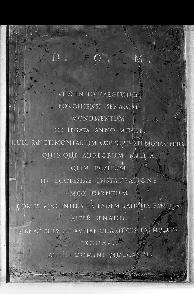 lapide tombale - manifattura bolognese (sec. XVIII)