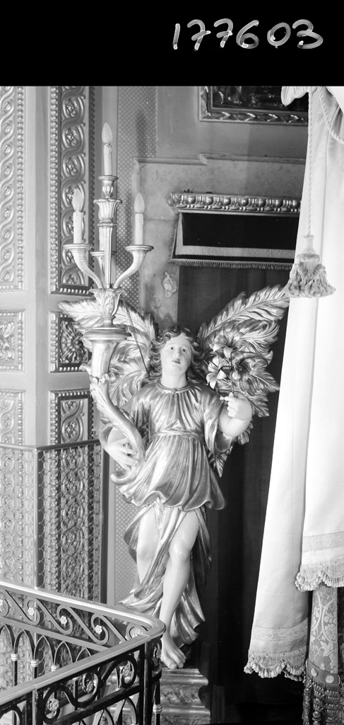 angelo con cornucopia (scultura, insieme) - ambito bolognese (sec. XVII)